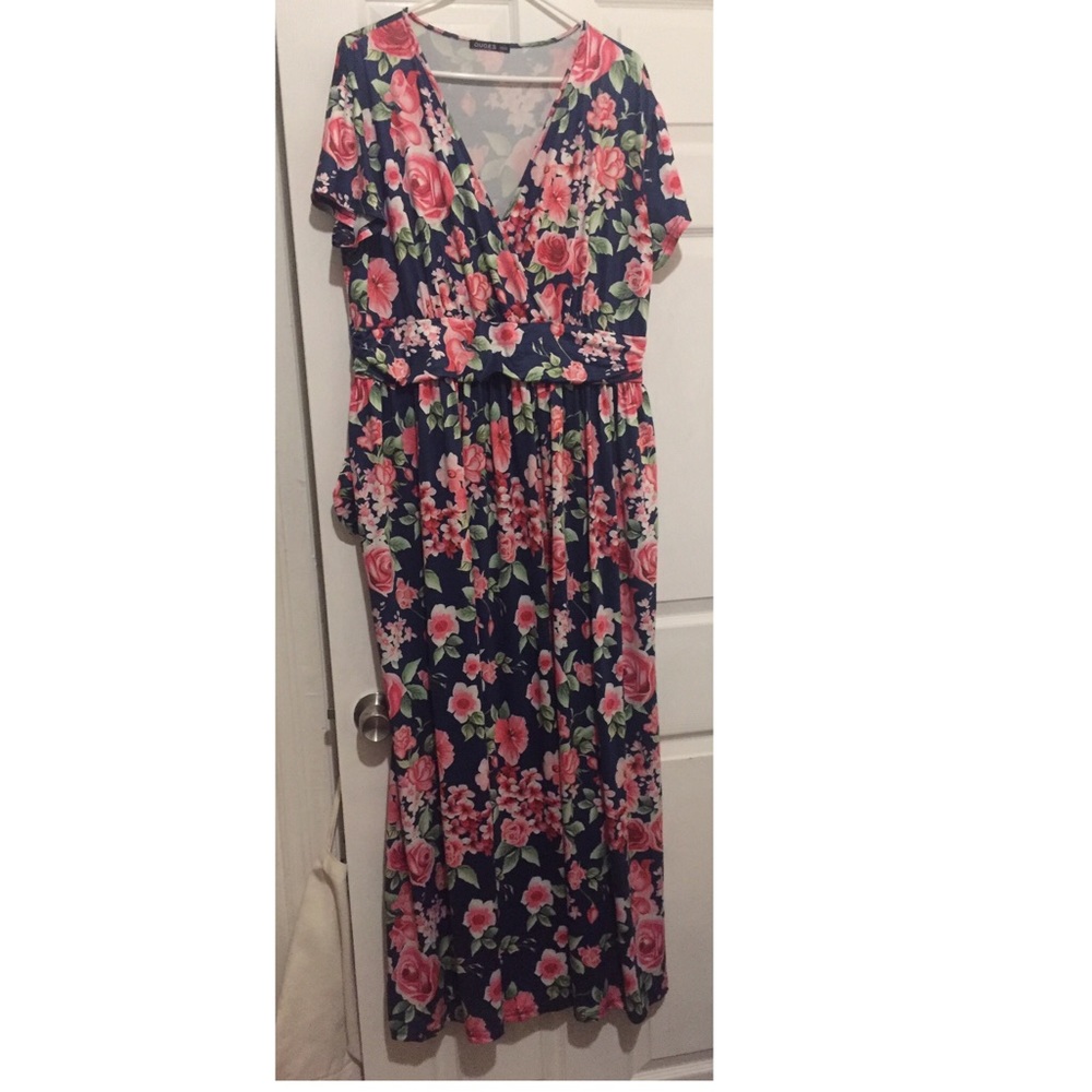 CLEARANCE !!! Blue and pink maxi dress